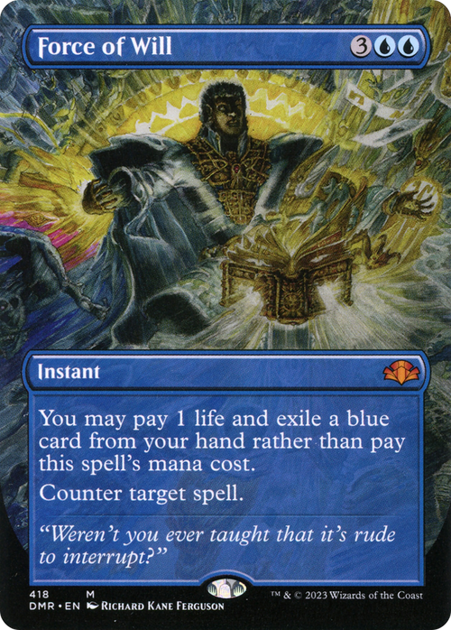 Force of Will (Borderless) (DMR-418) - Dominaria Remastered Foil