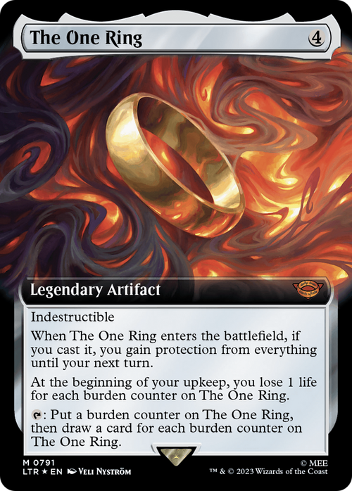 The One Ring (Extended Art) (Surge Foil) (LTR-791) - The Lord of the Rings: Tales of Middle-earth: (Extended Art) Foil