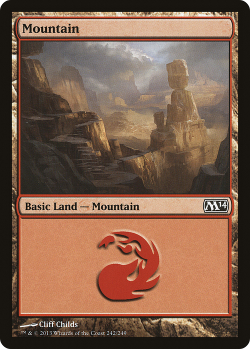 Mountain (242) (M14-242) - Magic 2014 Foil