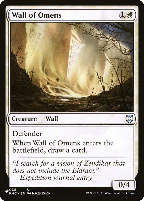 Wall of Omens (KHC) (LIST-KHC-35) - The List