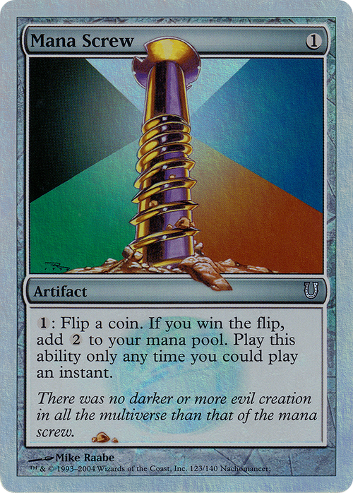 Mana Screw (Alternate Foil) (UNH-123★) - Unhinged Foil