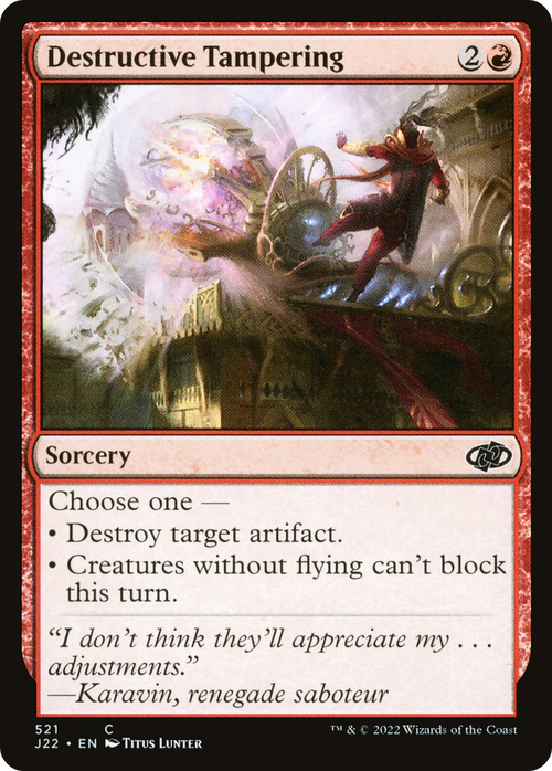 Destructive Tampering (J22-521) - Jumpstart 2022