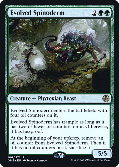 Evolved Spinoderm (PRE-166) - Phyrexia: All Will Be One Promos Foil
