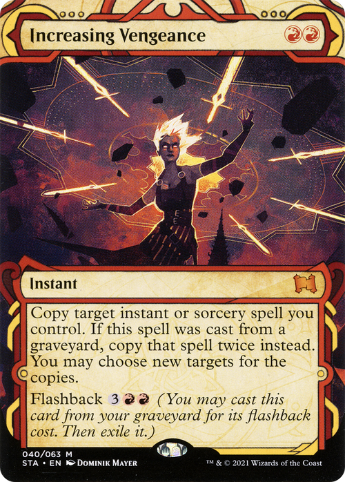 Increasing Vengeance (STA-040) - Strixhaven Mystical Archive: (Showcase) (Borderless) Etched Foil