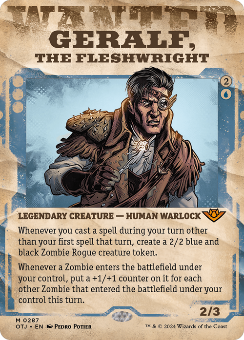 Geralf, the Fleshwright (Showcase) (OTJ-287) - Outlaws of Thunder Junction: (Showcase) (Borderless)