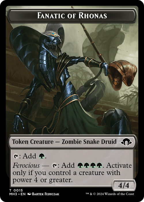 Fanatic of Rhonas (TMH3-015) - Modern Horizons 3 Tokens Foil