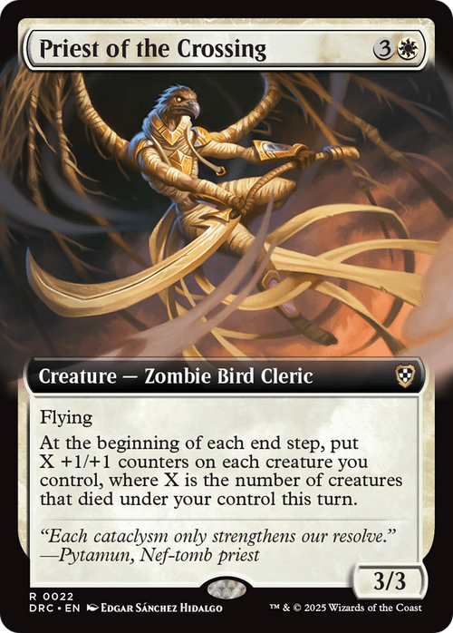 Priest of the Crossing (Extended Art) (DRC-022) - Commander: Aetherdrift: (Extended Art)