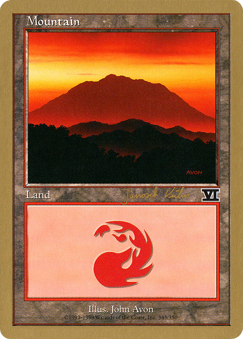 Mountain (343) - 2000 Janosch Kuhn (6ED) (WCD-) - World Championship Decks 2000