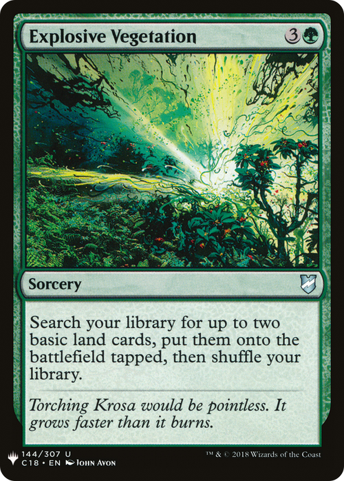 Explosive Vegetation (LIST-C18-144) - The List