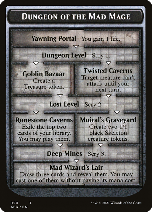 Dungeon of the Mad Mage (OVER-020) - Adventures in the Forgotten Realms Tokens Foil