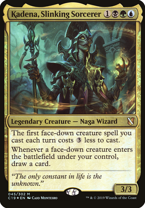Kadena, Slinking Sorcerer (Commander 2019) (OVER-045) - Commander 2019 Oversized Foil