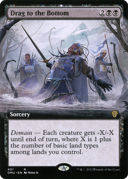 Drag to the Bottom (Extended Art) (DMU-401) - Dominaria United: (Extended Art)
