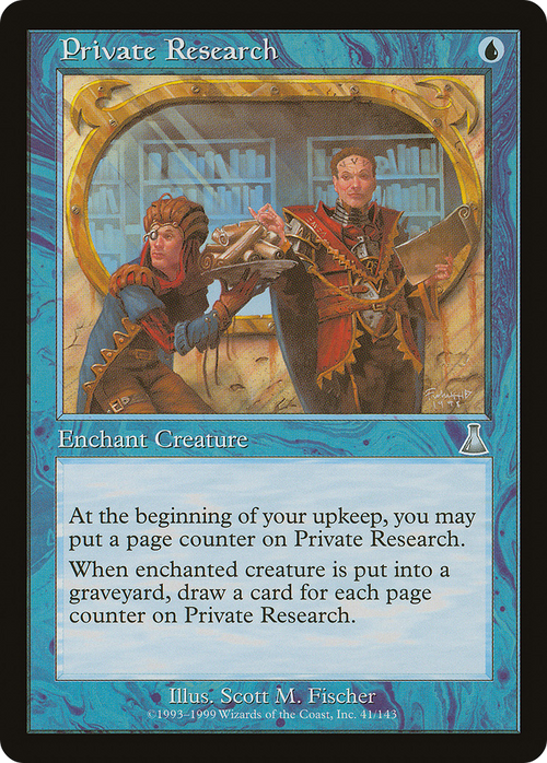 Private Research (UDS-041) - Urza's Destiny Foil
