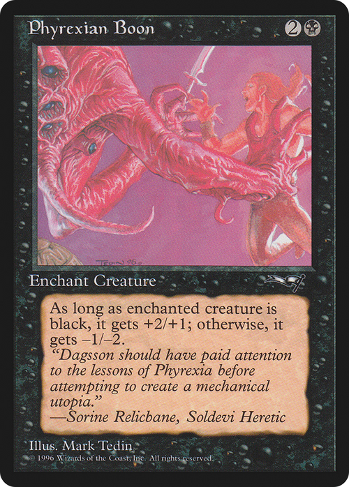 Phyrexian Boon (Man Held Aloft) (ALL-023) - Alliances