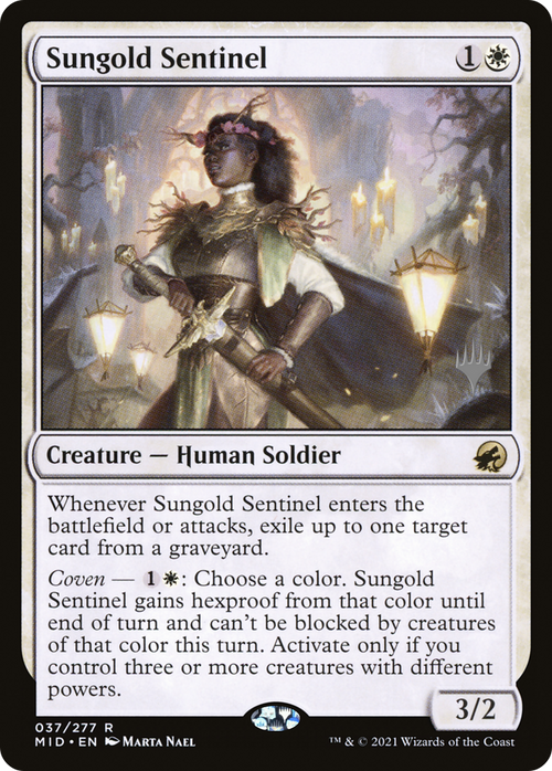 Sungold Sentinel (PPMID-37P) - Innistrad: Midnight Hunt Promos Foil