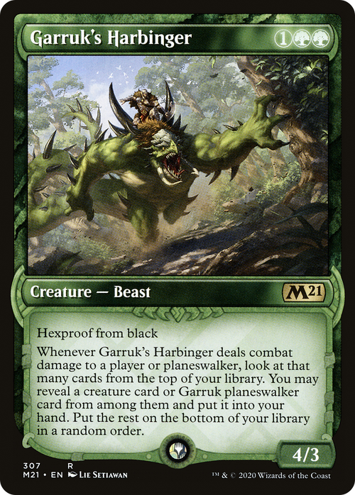 Garruk's Harbinger (Showcase) (M21-307) - Core Set 2021: (Showcase)
