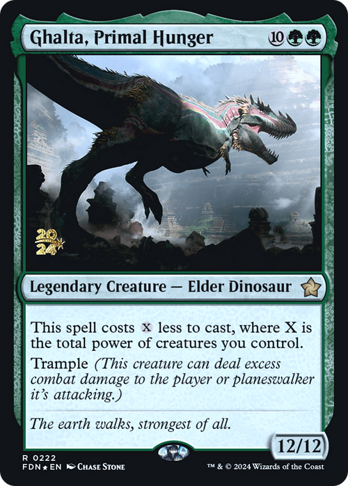 Ghalta, Primal Hunger (FDN) (PRE-222) - Foundations Promos Foil