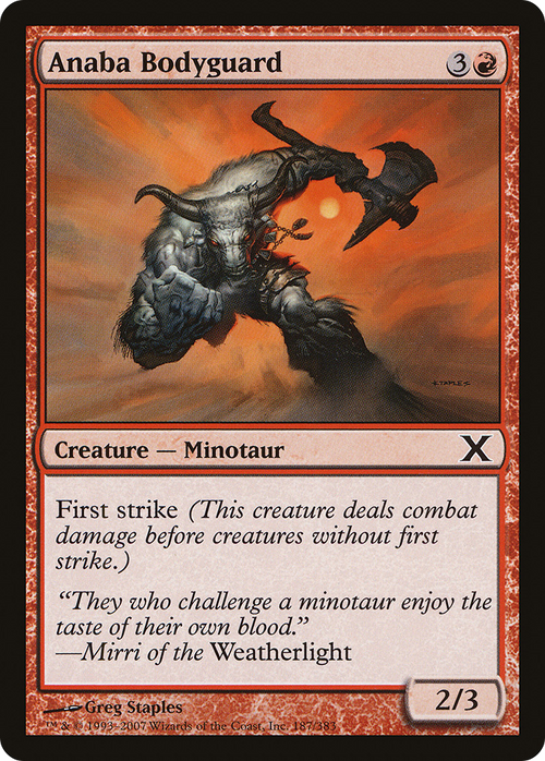 Anaba Bodyguard (10E-187) - Tenth Edition