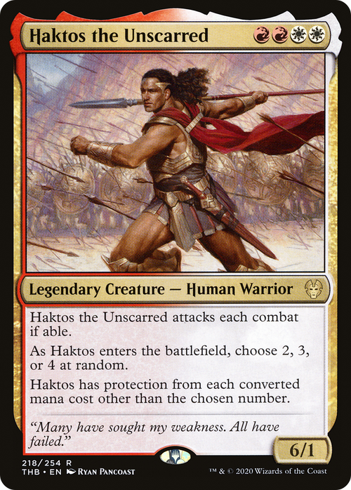 Haktos the Unscarred (THB-218) - Theros Beyond Death Foil