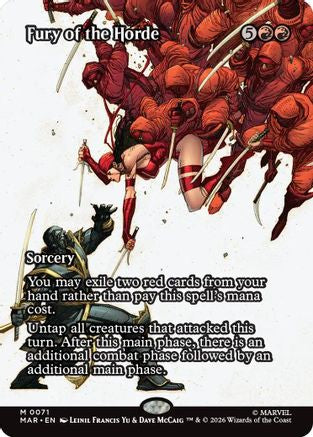 Fury of the Horde (Borderless) (MAR-071) - Marvel Universe Eternal-Legal Foil