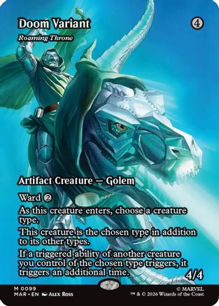 Doom Variant - Roaming Throne (Borderless) (MAR-099) - Marvel Universe Eternal-Legal