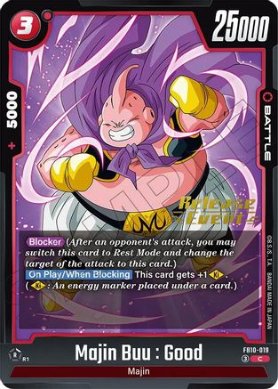 Majin Buu : Good (FB10-019) - Cross Force Release Event Cards