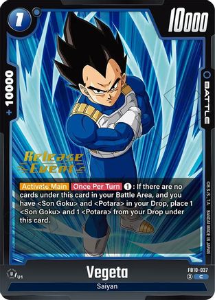 Vegeta - FB10-037 (FB10-037) - Cross Force Release Event Cards