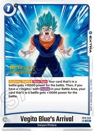 Vegito Blue's Arrival (FB10-046) - Cross Force Release Event Cards