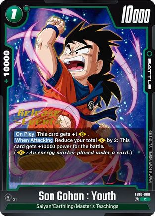 Son Gohan : Youth - FB10-060 (FB10-060) - Cross Force Release Event Cards