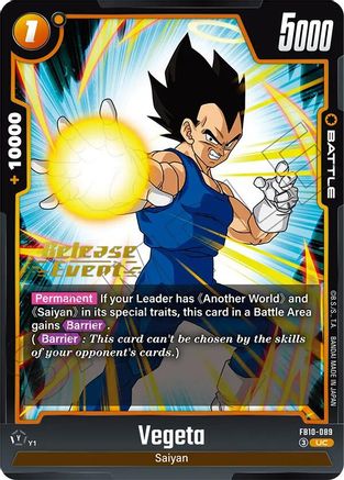 Vegeta - FB10-089 (FB10-089) - Cross Force Release Event Cards
