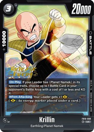 Krillin - FB10-098 (FB10-098) - Cross Force Release Event Cards