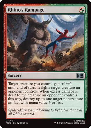 Rhino's Rampage (MSC-823) - Commander: Marvel Super Heroes Foil