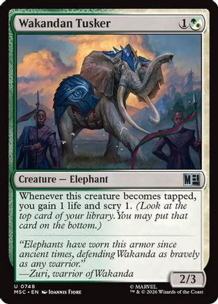 Wakandan Tusker (MSC-748) - Commander: Marvel Super Heroes Foil