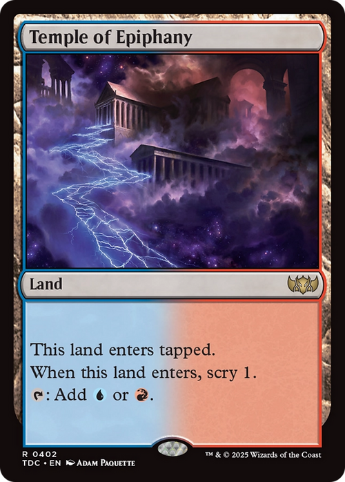 Temple of Epiphany (TDC-402) - Commander: Tarkir: Dragonstorm