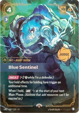 Blue Sentinel (087/219) - Riftbound Judge Promotional Cards Foil