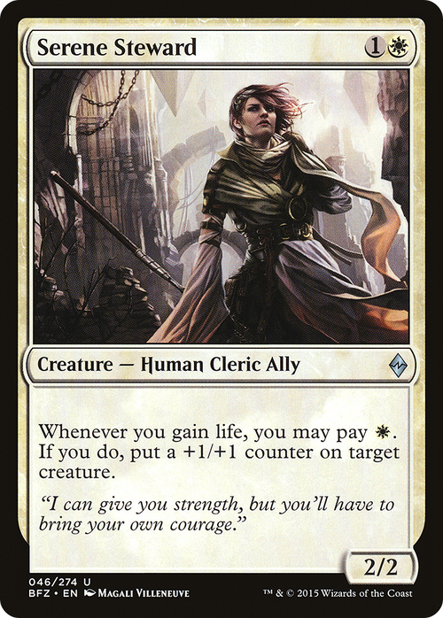 Serene Steward (BFZ-046) - Battle for Zendikar Foil