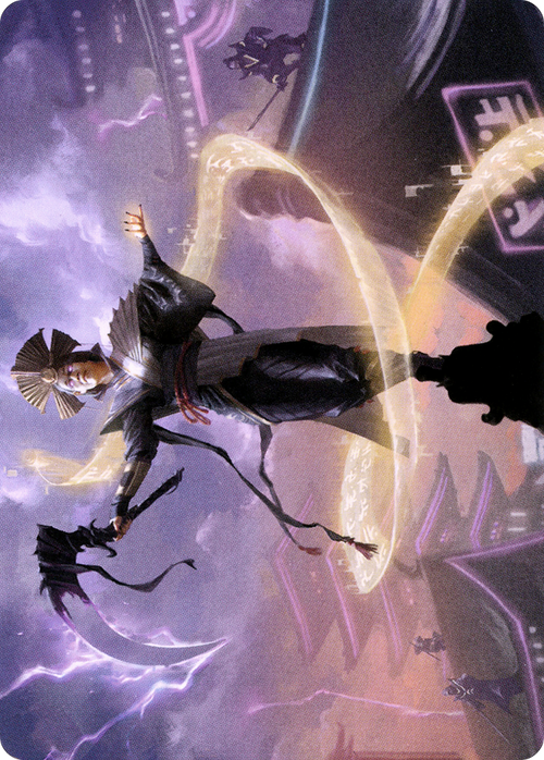 Naomi, Pillar of Order // Naomi, Pillar of Order (ANEO-035) - Neon Dynasty Art Series (Borderless) Foil