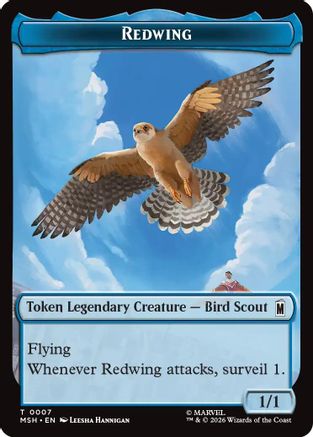 Redwing // Zabu Double-Sided Token (MSH-7 // 16) - Marvel Super Heroes Foil
