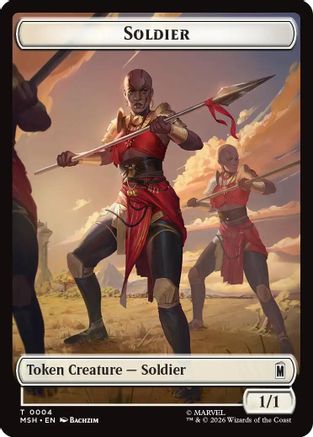 Soldier // Insect Double-Sided Token (MSH-4 // 12) - Marvel Super Heroes