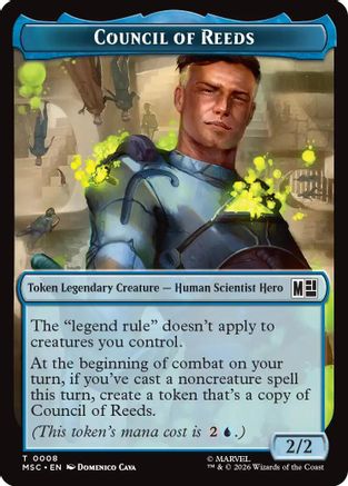 Council of Reeds (0008) // Construct (0014) Double-Sided Token (MSC-8 // 14) - Commander: Marvel Super Heroes