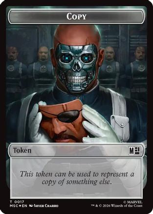 Copy (0017) // Wall (0019) Double-Sided Token (Surge Foil) (MSC-17 // 19) - Commander: Marvel Super Heroes Foil