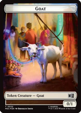 Goat // Soldier Double-Sided Token (Surge Foil) (MSC-22 // 23) - Commander: Marvel Super Heroes Foil