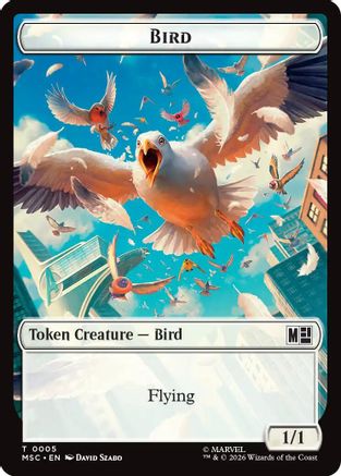 Bird // Rhino Double-Sided Token (MSC-5 // 13) - Commander: Marvel Super Heroes Foil