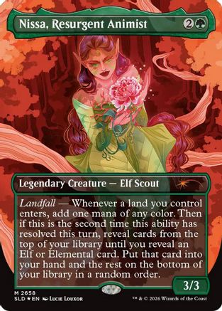Nissa, Resurgent Animist (SLD-2658) - Secret Lair Drop Series Foil