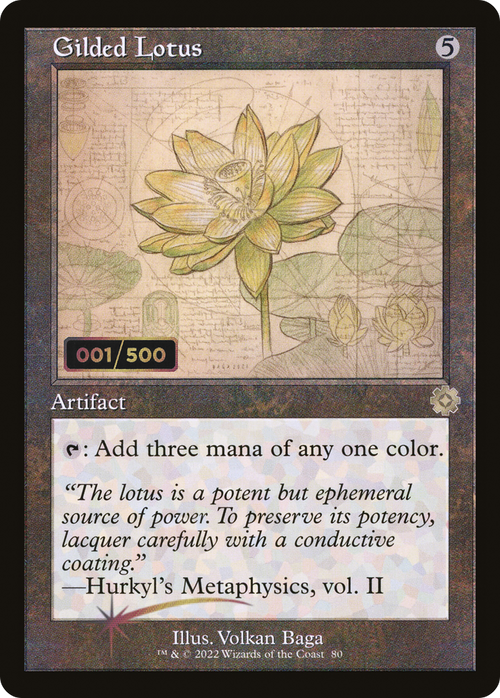 Gilded Lotus (Schematic) (Serial Numbered) (BRR-080) - The Brothers' War Retro Artifacts Foil