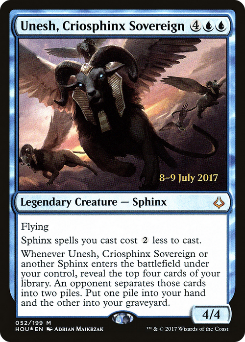 Unesh, Criosphinx Sovereign (PRE-52S) - Hour of Devastation Promos Foil