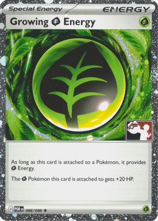 Growing Grass Energy (Cosmos Holo) 086/088  - Holofoil Prize Pack Series Cards - Rare