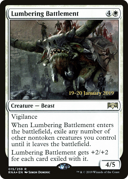 Lumbering Battlement (PRE-15S) - Ravnica Allegiance Promos Foil