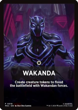 Wakanda Theme Card (MSC-019) - Commander: Marvel Super Heroes