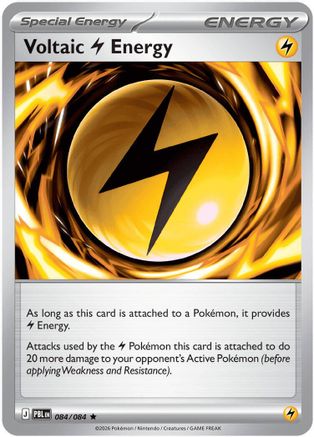 Voltaic Lightning Energy 084  - Reverse Holofoil ME05 Pitch Black - Rare